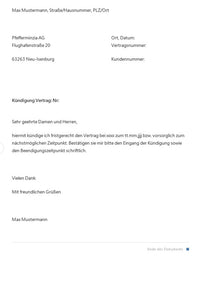 Kündigungsschreiben Versicherung Muster Vorlage - [tags]