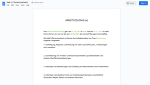 Arbeitszeugnis