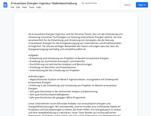 Stellenbeschreibung