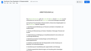 Arbeitszeugnis