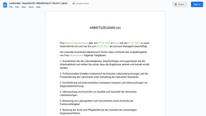 Arbeitszeugnis