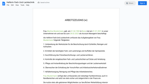 Arbeitszeugnis