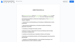 Arbeitszeugnis