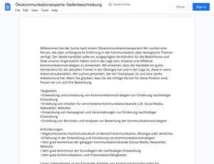 Stellenbeschreibung