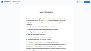 Arbeitszeugnis