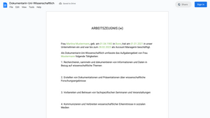 Arbeitszeugnis