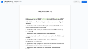 Arbeitszeugnis