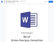 Laden Sie das Bild in den Galerie-Viewer, Arbeitszeugnis-Grüne-Energie-Consultant