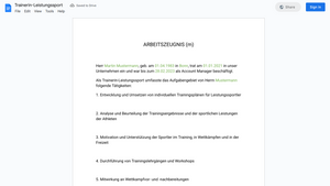 Arbeitszeugnis