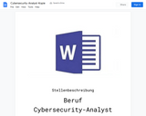 Stellenbeschreibung-Cybersecurity-Analyst