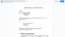 Laden Sie das Bild in den Galerie-Viewer, Arbeitsvertrag-Betriebswirtin-Fachschule-Kommunik-Und-Buromanagem