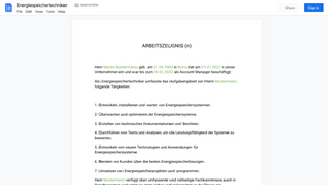Arbeitszeugnis