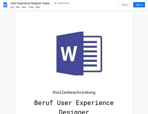 Stellenbeschreibung-User Experience Designer