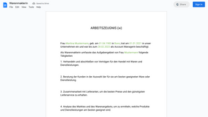 Arbeitszeugnis