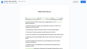 Arbeitszeugnis