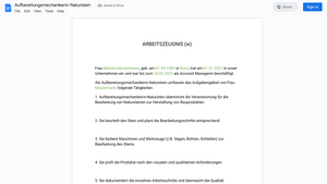 Arbeitszeugnis