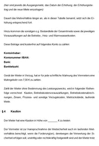 Mietvertrag Muster Vorlage für Wohnung & Haus - [tags]