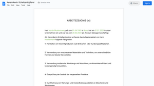 Arbeitszeugnis