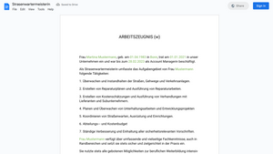 Arbeitszeugnis