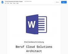 Laden Sie das Bild in den Galerie-Viewer, Stellenbeschreibung-Cloud Solutions Architect