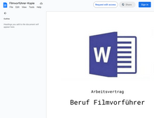 Laden Sie das Bild in den Galerie-Viewer, Arbeitsvertrag-Filmvorführer