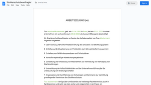 Arbeitszeugnis