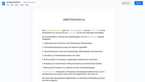 Arbeitszeugnis