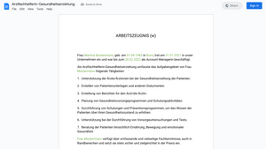 Arbeitszeugnis