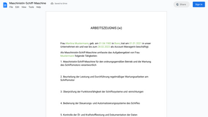 Arbeitszeugnis