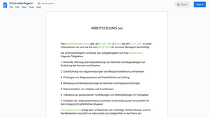 Arbeitszeugnis