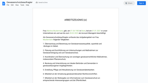 Arbeitszeugnis