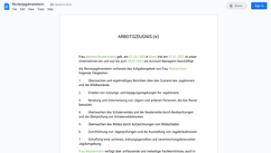 Arbeitszeugnis