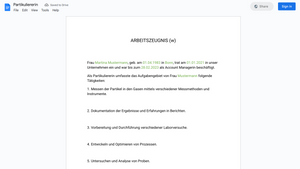 Arbeitszeugnis