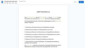 Arbeitszeugnis