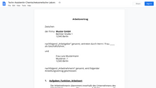 Laden Sie das Bild in den Galerie-Viewer, Arbeitsvertrag-Techn-Assistentin-Chemischekosmetische-Labors