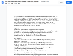 Stellenbeschreibung