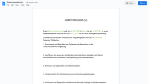 Arbeitszeugnis