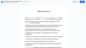 Arbeitszeugnis