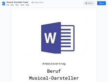 Laden Sie das Bild in den Galerie-Viewer, Arbeitsvertrag-Musical-Darsteller