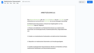 Arbeitszeugnis