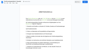 Arbeitszeugnis