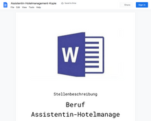 Laden Sie das Bild in den Galerie-Viewer, Stellenbeschreibung-Assistentin-Hotelmanagement