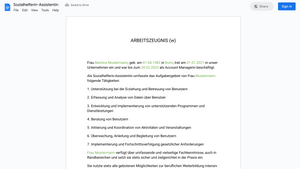Arbeitszeugnis