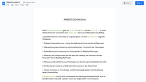 Arbeitszeugnis