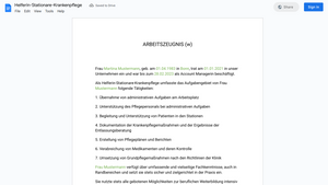 Arbeitszeugnis