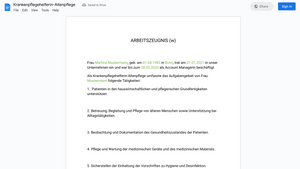 Arbeitszeugnis