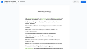 Arbeitszeugnis