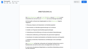 Arbeitszeugnis