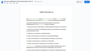 Arbeitszeugnis