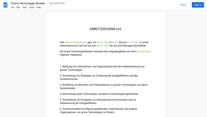 Arbeitszeugnis